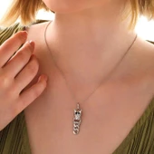 ​Gümüş Kaplan Figürlü Kadın Kolye thumbnail 2