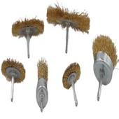 6'lı Pimli Tel Fırça Seti Pas Yağ Kir Boya Yapışkan Çözücü thumbnail 3