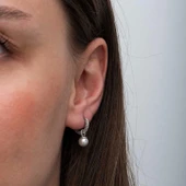 Gümüş İnci Kadın Küpe - 6