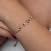 Gümüş Renkli Halka Dorika Kadın Bileklik - 5