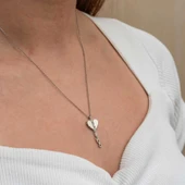 Gümüş Kalpli Sonsuzluk Kadın Kolye - 6