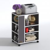 Kenzlife ofis yazıcı masası berubetto076 gri 076*060*40 tekerlekli sekreter - 2
