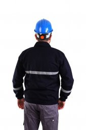ESER - 7-7 Gabardin Astarsız İnce Mont Reflektörlü - Lacivert - 2