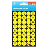 Tanex Kids Sticker Emoji Serisi Sarı 40 Parça (25026) - 1