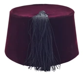 Osmanlı Bordo Püsküllü Damat Kına Erkek Fesi 11,5cm Uzun - 2