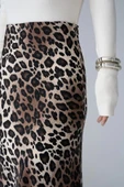 Midi Saten Etek - Leopar - 4