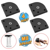 4 Adet Gizli Plastik Bağlantı Aparatı M8 Civatalı Kanepe Koltuk Baza Sehpa Montaj Ayak Ayağı Tabanı thumbnail 1