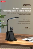 XO-WX032 15W 3in1 Organizerli Masa Lambalı Kablosuz Temassız Hızlı Şarj Cihazı - 2