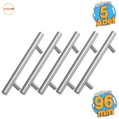 5 ADET RoseMary İnox Metal Kulp 96 mm ( 9.6 cm ) Mobilya Mutfak Çekmece Dolap Kapak Kulpu Kulbu thumbnail 1