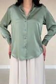 Mint Saten Gömlek thumbnail 3
