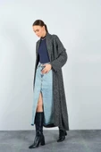 Önü Açık Şal Yaka Hırka - Siyah - 1