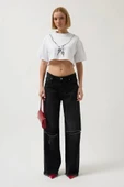 Baskılı Crop T-Shirt - 2