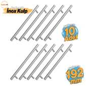 10 ADET RoseMary İnox Metal Kulp 192 mm ( 19.2 cm ) Mobilya Mutfak Çekmece Dolap Kapak Kulpu Kulbu thumbnail 1