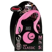 Flexi New Classic Otomatik Şerit Medium Köpek Gezdirme Kayışı 5mt Pembe - 1