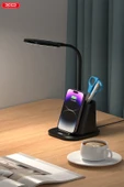 XO-WX032 15W 3in1 Organizerli Masa Lambalı Kablosuz Temassız Hızlı Şarj Cihazı - 1