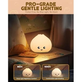 Sevimli Köfte Lambası  PİLLİ 7 Renk Değişen Bebek Uyku Lambası Gece Lambası Noel Çocuklar Çocuklar Doğum Günü Hediyesi - 2