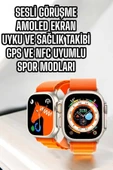 Akıllı Saat NFC ve GPS Uyumlu Uyku ve Sağlık Takibi Sesli Görüşme thumbnail 3
