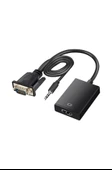1080P VGA TO HDMİ ÇEVİRİCİ ADAPTÖR SES GİRİŞLİ-VGA ERKEK HDMİ DİŞİ - 1