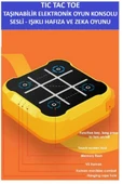 TIC TAC TOE TAŞINABİLİR ELEKTRONİK OYUN KONSOLU - SESLİ IŞIKLI ZEKA VE HAFIZA OYUNU - 8