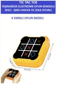 TIC TAC TOE TAŞINABİLİR ELEKTRONİK OYUN KONSOLU - SESLİ IŞIKLI ZEKA VE HAFIZA OYUNU - 2