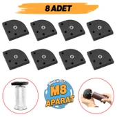 Gizli Plastik Bağlantı Aparatı M8 Civatalı Taban 8 Adet Kanepe Koltuk Baza Sehpa Montaj Ayak Ayağı thumbnail 1