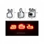 Araba İnteraktif Parmak Işığı Çok Fonksiyonlu Uyarı Anti-arka Çarpışma Işığı - 4