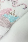 3 Lü Renkli Kuğu Nakışlı Su Taşı Kenar İşlemeli Havlu Seti 50X90 Cm - 4