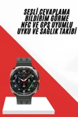 Akıllı Saat Müzik Dinleme Nabız Ölçer NFC ve GPS Uyumlu Sesli Asistan - 2