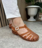 Kadın Çocuk Deniz Ayakkabısı Plaj Havuz Rafting Jel Görünümlü Şeritli Kaydırmaz Taban Sandalet 309 - 6