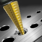 Kademeli Matkap Ucu Seti 4-12, 4-20, 4-30 Metal Kutulu 3'lü Set Ahşap Plastik Metal Delik Açma thumbnail 3