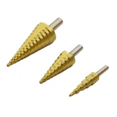 Kademeli Matkap Ucu Seti 4-12, 4-20, 4-30 Metal Kutulu 3'lü Set Ahşap Plastik Metal Delik Açma thumbnail 2