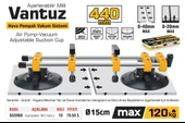 SGS960 - 120 KG İkili Ayarlanabilir Alüminyum Gövde Vantuz  15cm - 2