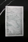 Mermer Desenli Beton Sunum Tabağı Dekoratif Sunumluk Sunum Tepsisi 15x25 Cm - 2