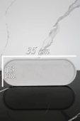Mermer Desenli Beton Sunum Tepsisi Sunum Tabağı Sunumluk 35 cm - 2