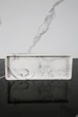 Dekoratif Sunum Tepsisi Tabağı Beton Sunumluk 10x25 Cm Beton Gri - 3