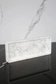 Dekoratif Sunum Tepsisi Tabağı Beton Sunumluk 10x25 Cm Beton Gri - 1
