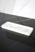 Dekoratif Sunum Tepsisi Tabağı Beton Sunumluk 10x25 Cm Beton Gri - 2