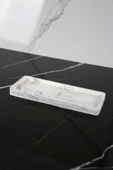 Dekoratif Sunum Tepsisi Tabağı Beton Sunumluk 10x25 Cm Beton Gri - 2