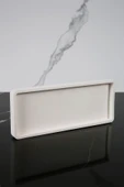 Dekoratif Sunum Tepsisi Tabağı Beton Sunumluk 10x25 Cm Beton Gri - 1