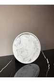 Mermer Desenli Sunum Tepsisi Yuvarlak Sunum Tabağı Sunumluk 28 Cm - 5