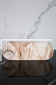 Mermer Desenli Beton Sunum Tepsisi Sunum Tabağı Sunumluk 35 cm thumbnail 2