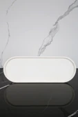 Mermer Desenli Beton Sunum Tepsisi Sunum Tabağı Sunumluk 35 cm - 1