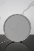 Mermer Desenli Sunum Tepsisi Yuvarlak Sunum Tabağı Sunumluk 28 Cm - 1