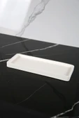 Dekoratif Sunum Tepsisi Tabağı Beton Sunumluk 10x25 Cm Beton Gri - 2