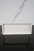Dekoratif Sunum Tepsisi Tabağı Beton Sunumluk 10x25 Cm Beton Gri - 3
