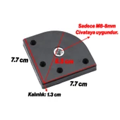 Kanepe Baza Koltuk Destek Yükseltme Yükseltici 4 Adet Ayağı M8 Civatalı Krom Metal Ayakları 12 Cm thumbnail 3