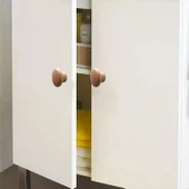 Bohem Düğme Kulp Açık Ceviz Renk 10 ADET Mobilya Mutfak Dolap Dolabı Çekmece Kulpu Kulbu Plastik thumbnail 5