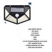 100 LED'li SOLAR APLİK - 1