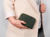 Bagacar Haki Fermuarlı Kare Kadın Cüzdan thumbnail 2