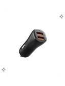Spigen 30W USB-A 2 Port Araç içi Hızlı Şarj Aleti 18W + 12W Akım Korumalı Güç Adaptörü iPhone & Android & iPad Type-C PD EV302 - ACP08700 - 1